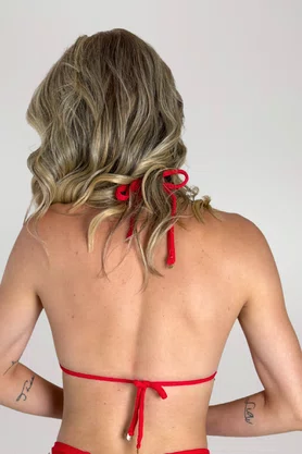 Sutiã Biquíni Farol Vermelho Textura