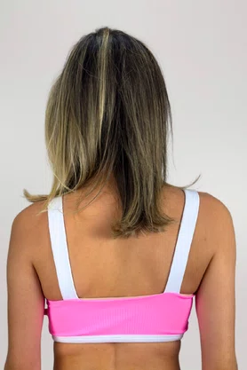 Sutiã Biquíni Malásia Rosa Neon