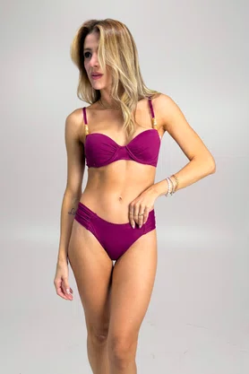 Sutiã Biquíni Meia Taça Miami Bordô| Ilha Bikini