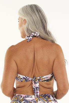Sutiã Biquíni Bombinhas Folhas Laranja