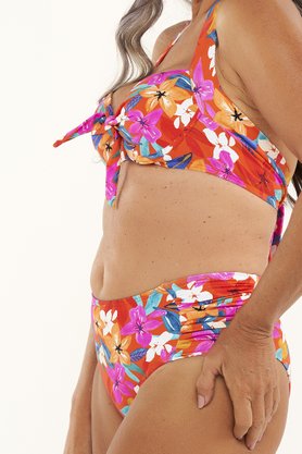 Sutiã Biquíni Bombinhas Laranja Floral