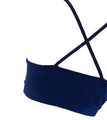 Top Com Alças Finas Azul Marinho