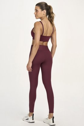 Top Elástico Personalizado Alto Giro Marsala