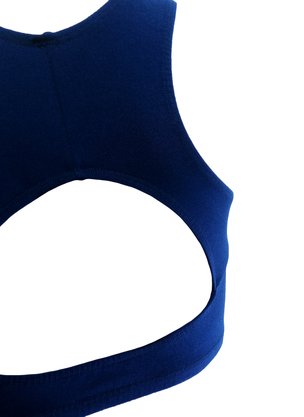 Top Meia Lua Azul Marinho
