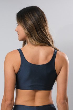 Top Trilobal Duplo Azul Metalizado IB SPORT