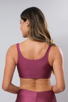 Top Trilobal Duplo Marsala Metalizado IB SPORT