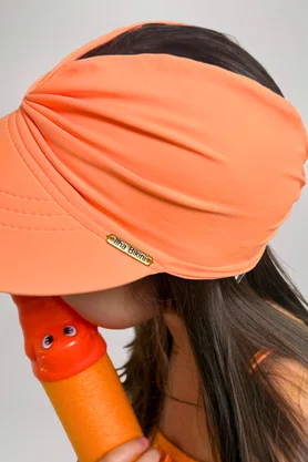 Viseira Turbante Infantil Laranja