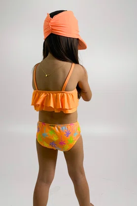 Viseira Turbante Infantil Laranja