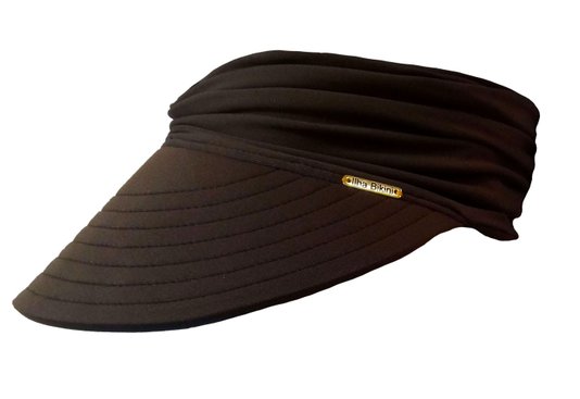 Viseira Turbante Com Proteção UV Marrom