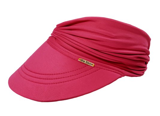 Viseira Turbante Com Proteção Vermelho Carmim