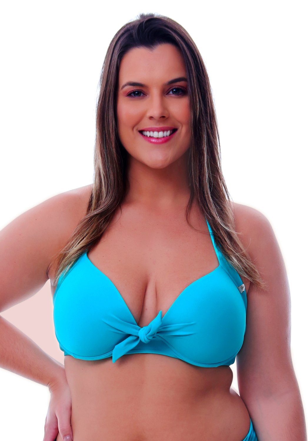 Sutiã Biquíni Modelle Com Amarração Azul Turquesa - Ilha Bikini