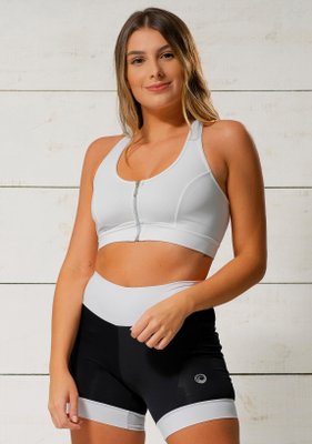 Bermuda Dupla Com Detalhes em Branco