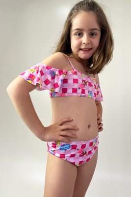 Conjunto Infantil Cigana Xadrez Picolé