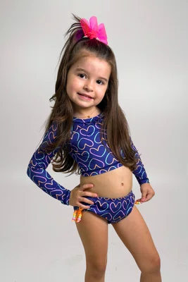 Conjunto Infantil Cropped Marinho Corações