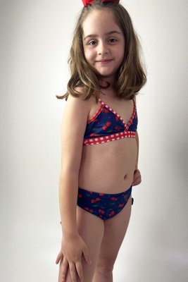 Conjunto De Biquíni Infantil Transpassado Cerejinhas