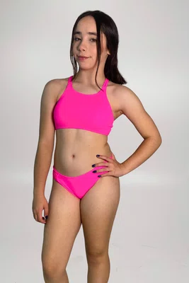 Conjunto Juvenil Nadador Rosa Neon
