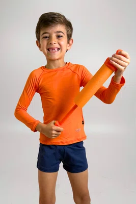 Blusa Infantil Proteção UV Laranja IB SPORT