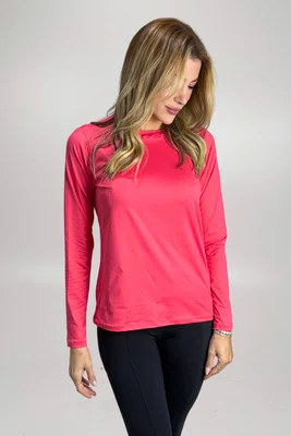 Blusa Penélope Manga Longa Rosa Envelhecido com Proteção UV | IB SPORT