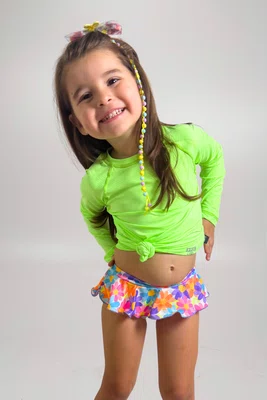 Blusa Infantil Proteção UV Verde Cítrico IB SPORT