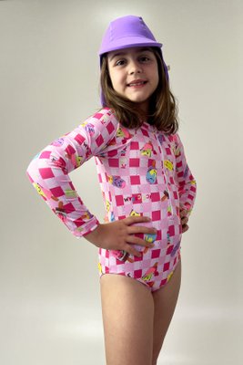 Body Infantil Xadrez Picolé