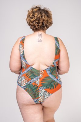 Body Plus Size Preto Com Textura - Ilha Bikini
