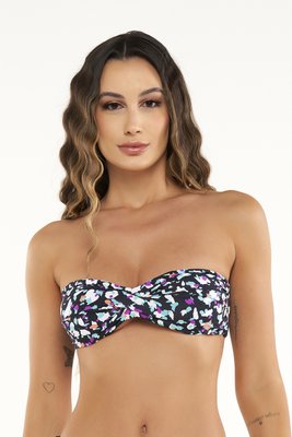 Sutiã Biquíni Zimbros Preto Animal Print