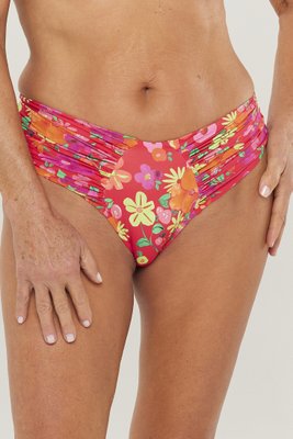 Calcinha De Biquíni Açores Vermelho Flores