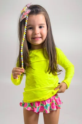 Calcinha De Biquíni Bebê Laranjas Neon