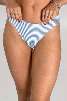 Calcinha De Biquíni Camboriú Azul Listras Finas