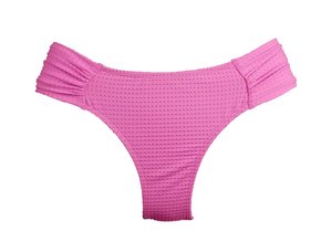 Calcinha De Biquíni Noronha Rosa Neon Com Textura
