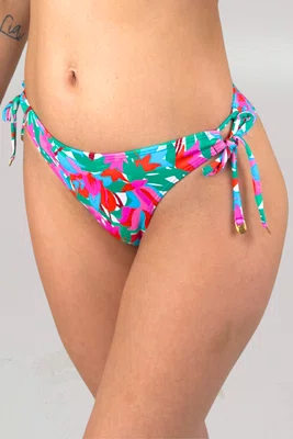 Calcinha De Biquíni Daniela Tropical Rosa