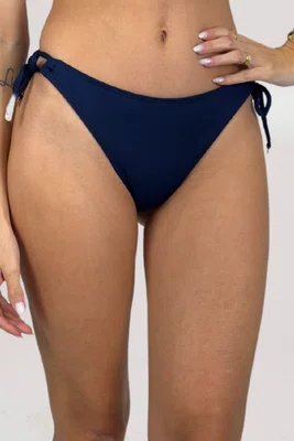 Calcinha De Biquíni Daniela Textura Marinho