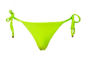 Calcinha De Biquíni Amarradinha Texturizada Verde Neon
