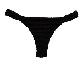 Calcinha De Biquíni Praia Mole Texturizada Preta