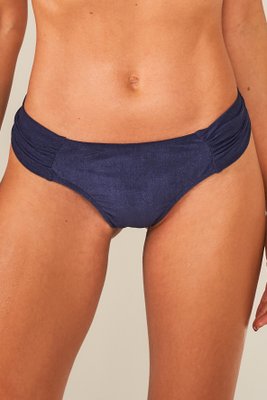 Calcinha De Biquíni Noronha Azul Marinho Atoalhada