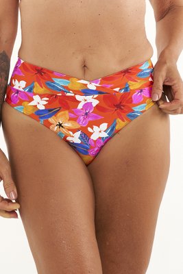 Calcinha De Biquíni Quatro Ilhas Laranja Floral