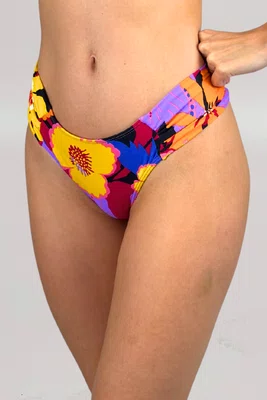 Calcinha De Biquíni Noronha Floral Preto