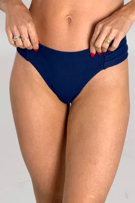 Calcinha De Biquíni Noronha Azul Marinho Textura