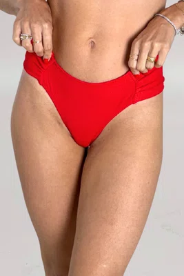 Calcinha De Biquíni Noronha Vermelho Textura