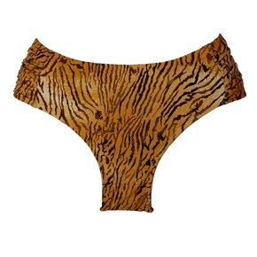 Calcinha De Biquíni Praia Brava Animal Print Marrom