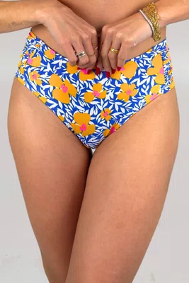 Calcinha De Biquíni Praia Brava Floral Amarelo