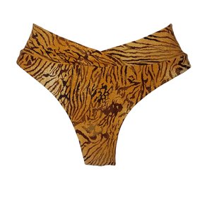Calcinha De Biquíni Quatro Ilhas Animal Print Marrom