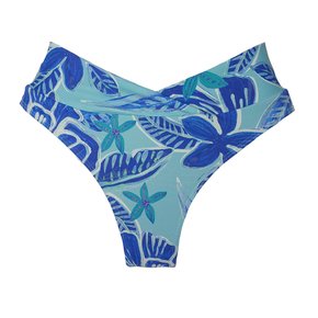 Calcinha De Biquíni Quatro Ilhas Folhas Azul