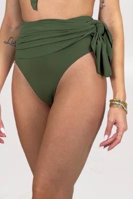 Hot Pants Saia Riacho Verde Musgo