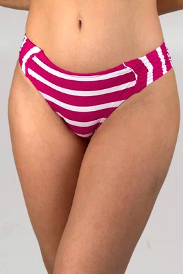 Calcinha De Biquíni Trancoso Listras Rosa
