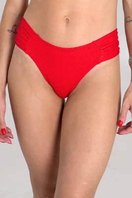 Calcinha De Biquíni Trancoso Vermelho Textura