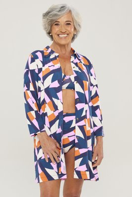 Camisa Amores Geométrico Azul