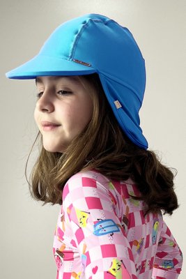 Chapéu Infantil com Proteção UV Azul Celeste