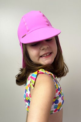 Chapéu Infantil com Proteção UV Rosa Claro
