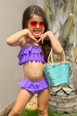 Conjunto Infantil Babados Violeta